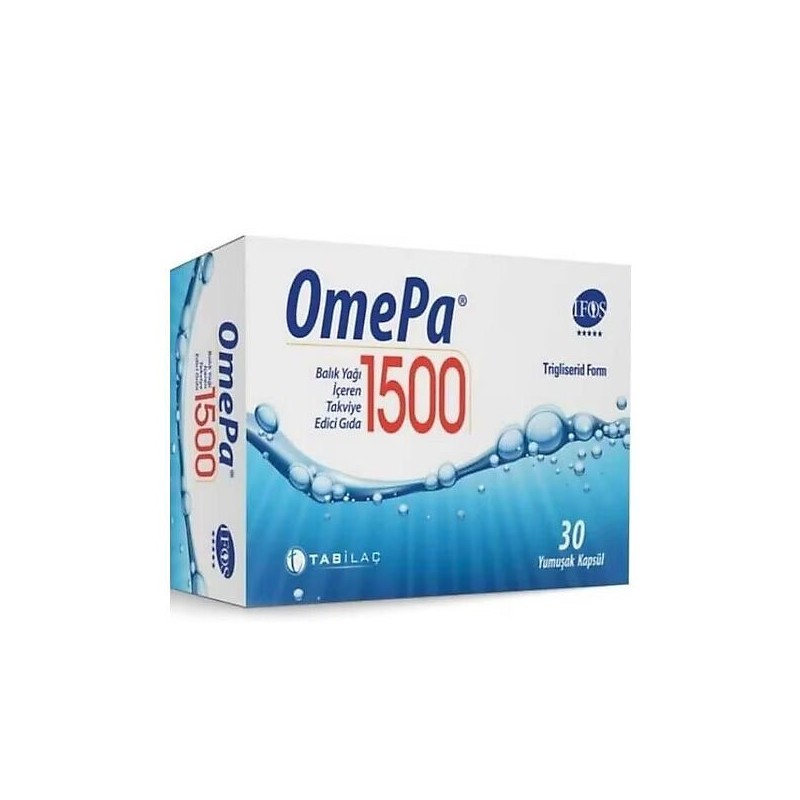 OmePa 1500 Balık Yağı İçeren Takviye Edici Gıda 30 Kapsül