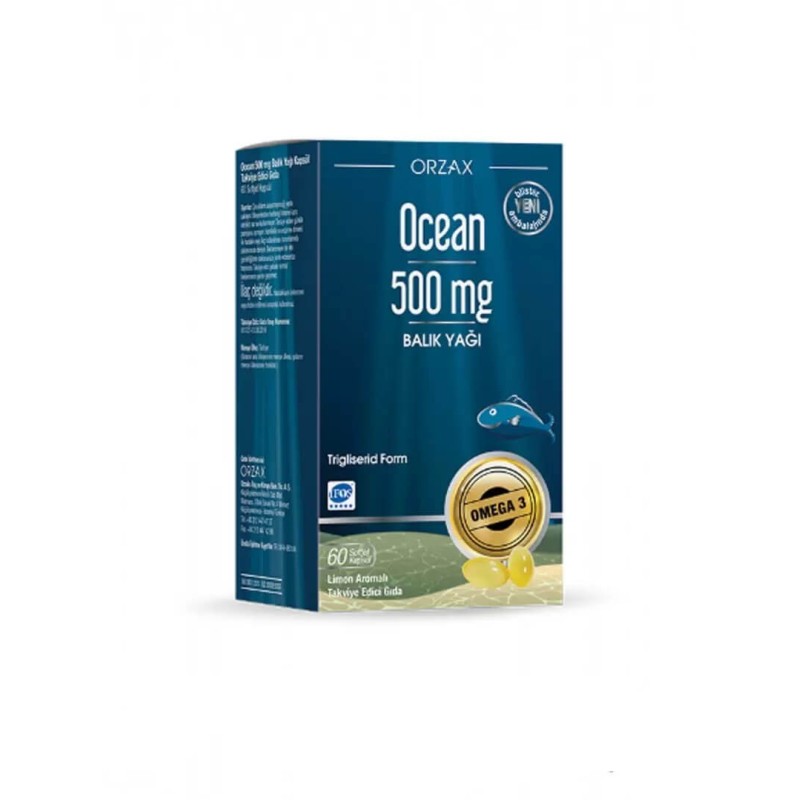 Ocean 500 mg Saf Balık Yağı 60 Kapsül Ocean 500 mg Saf Balık Yağı 60 Kapsül