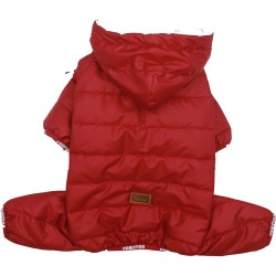 Paw Star Red Sport Big Rompers Köpek Yağmurluk 3XL