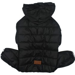 Paw Star Black Sport Big Rompers Köpek Yağmurluk 6XL