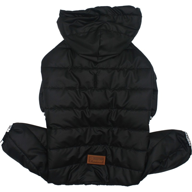 Paw Star Black Sport Big Rompers Köpek Yağmurluk 6XL