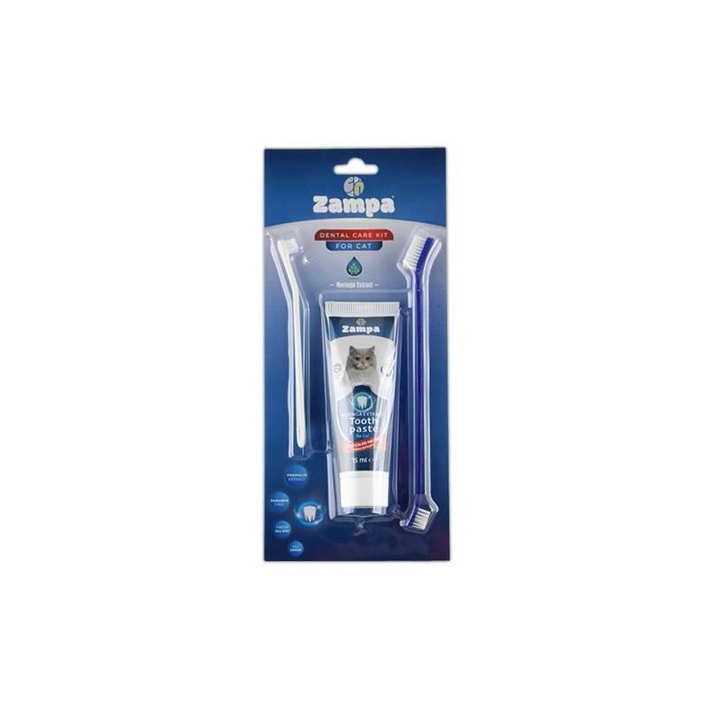 Zampa Kediler İçin Diş Fırçalama Seti, 22cm-70gr