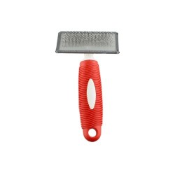 Zampa Kedi ve Köpek Bakım Fırçası Medium 16x9cm, Kırmızı