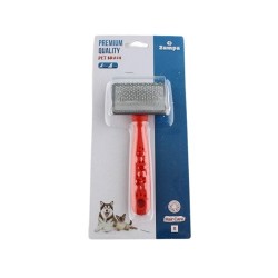 Zampa Slikon Top Başlıklı Kedi ve Köpek Fırçası Small 14x6cm, Kırmızı