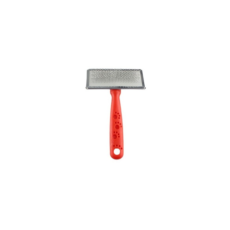 Zampa Slikon Top Başlıklı Kedi ve Köpek Fırçası Medium 14x9cm, Kırmızı