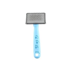 Zampa Slikon Top Başlıklı Kedi ve Köpek Fırçası Small 14x6cm, Mavi