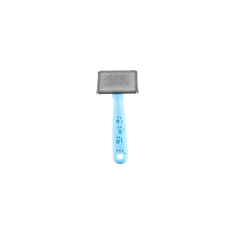 Zampa Slikon Top Başlıklı Kedi ve Köpek Fırçası Small 14x6cm, Mavi