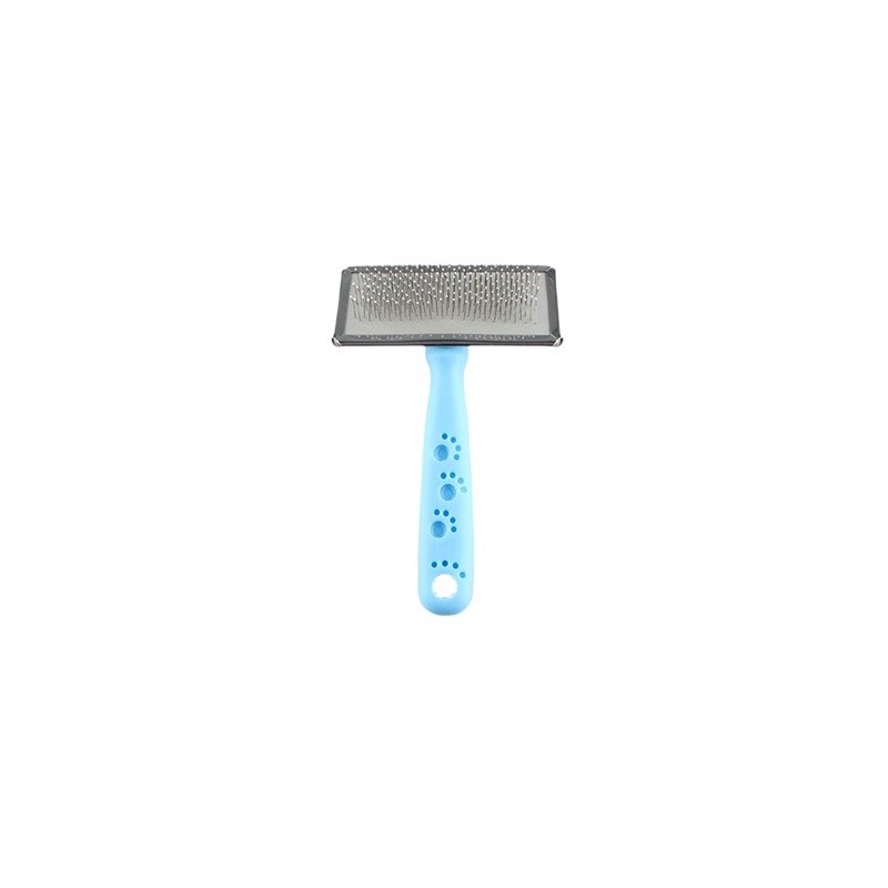 Zampa Slikon Top Başlıklı Kedi ve Köpek Fırçası Medium 14x9cm, Mavi