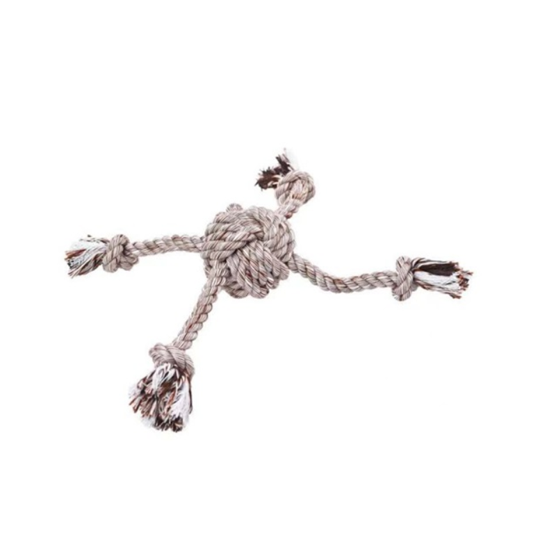 Pet Ing Halat İpli Kahverengi Köpek Oyuncağı 8X32cm