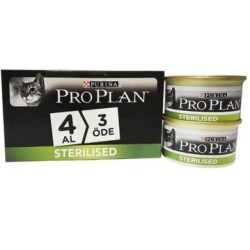 Pro Plan Somonlu Kısırlaştırılmış Kedi Konserve 4 Al 3 Öde