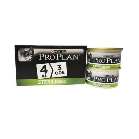 Pro Plan Somonlu Kısırlaştırılmış Kedi Konserve 4 Al 3 Öde