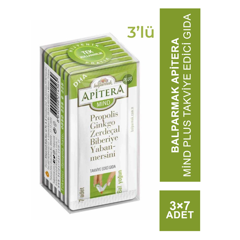 Balparmak Apitera Mind Plus 3 Adet 7 x 7 GR