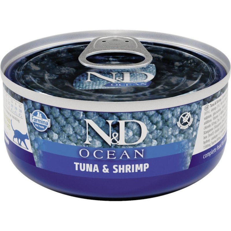 N&D Ocean Kedi Konserve Ton Balığı & Karides 70 gr