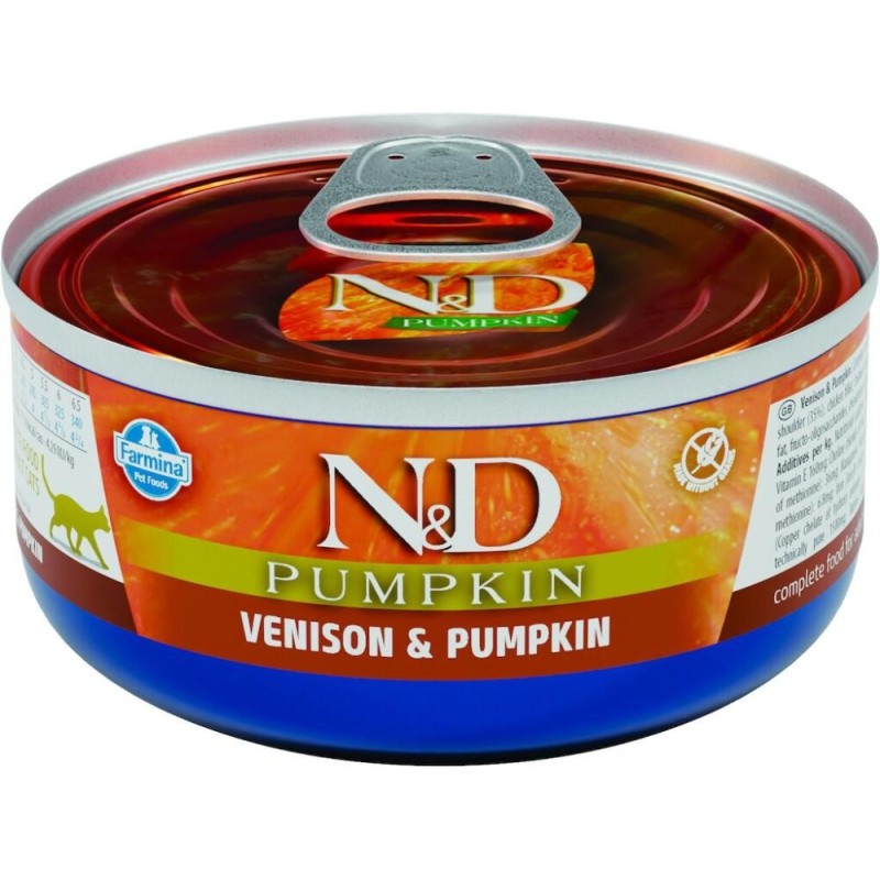N&D Pumpkın Kedi Konserve Geyik & Balkabağı 70 gr