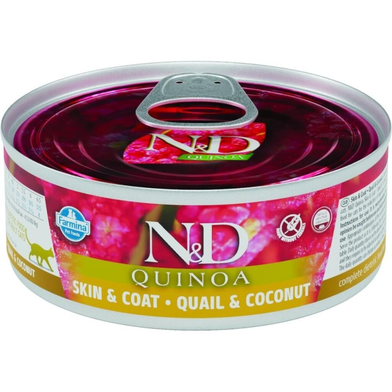 N&D Quınoa Kedi Konserve Bıldırcın & Hindistan Cevizi 80 Gr