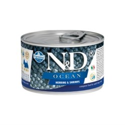 N&D Ocean Köpek Konserve Ringa Balığı & Karides Mini 140 Gr