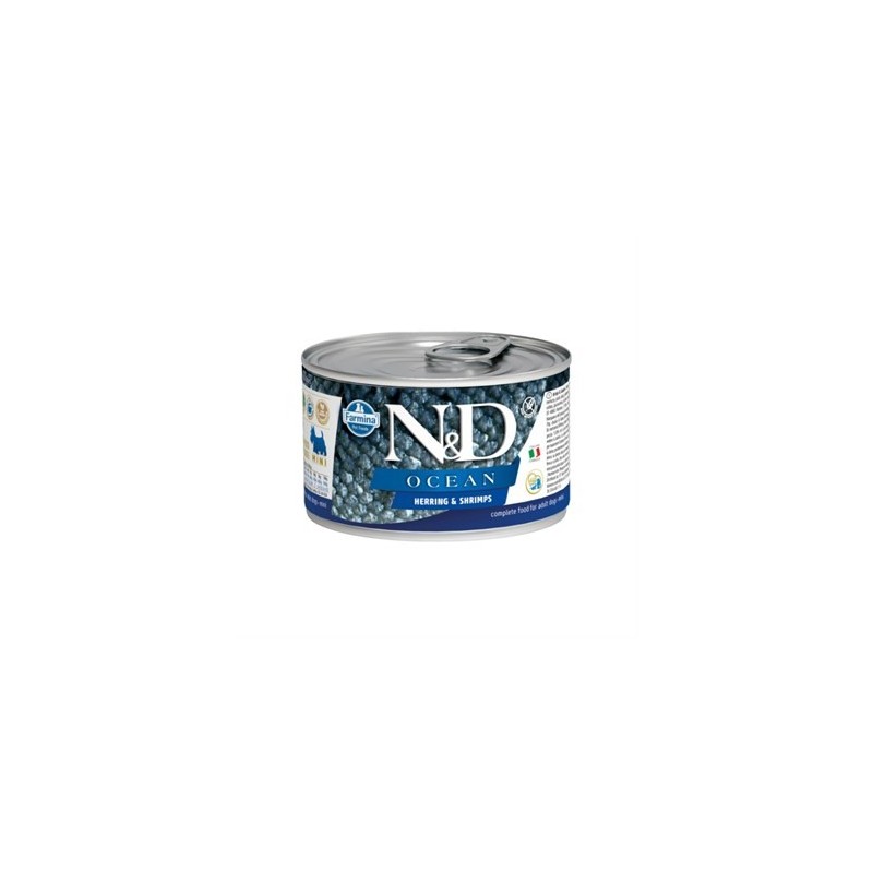 N&D Ocean Köpek Konserve Ringa Balığı & Karides Mini 140 Gr