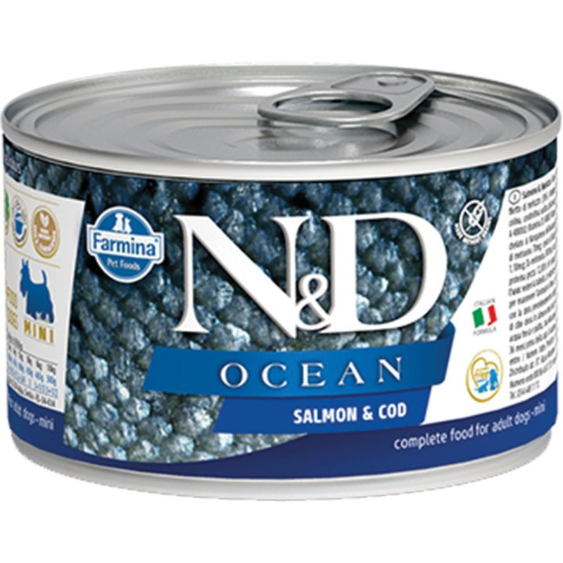 N&D Ocean Köpek Konserve Somon & Morina Balığı  Mini 140 Gr