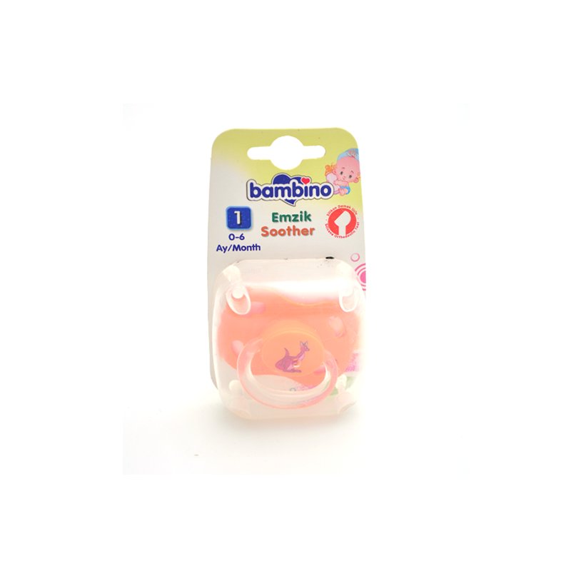 Bambino Silikon Damak Uçlu Emzik No 1 T159 Bambino Silikon Damak Uçlu Emzik No 1 T159