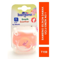 Bambino Silikon Damak Uçlu Emzik No 1 T159
