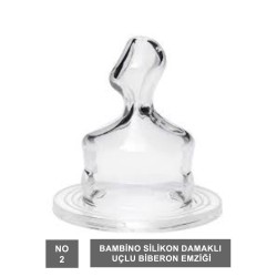 Bambino Klasik Biberon Emziği Damaklı 6-18 Ay ( T154 )