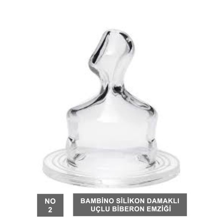 Bambino Klasik Biberon Emziği Damaklı 6-18 Ay ( T154 )