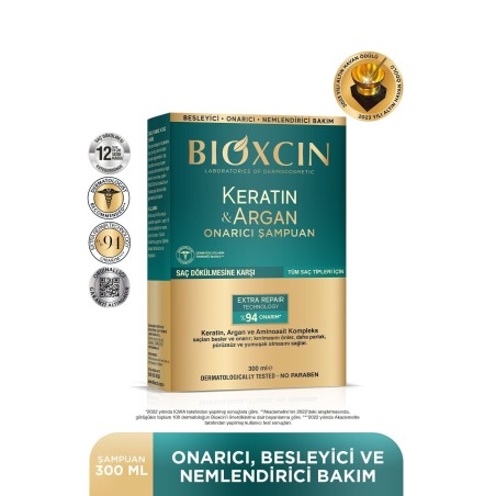 Bioxcin Keratin & Argan Onarıcı Şampuan 300 ml