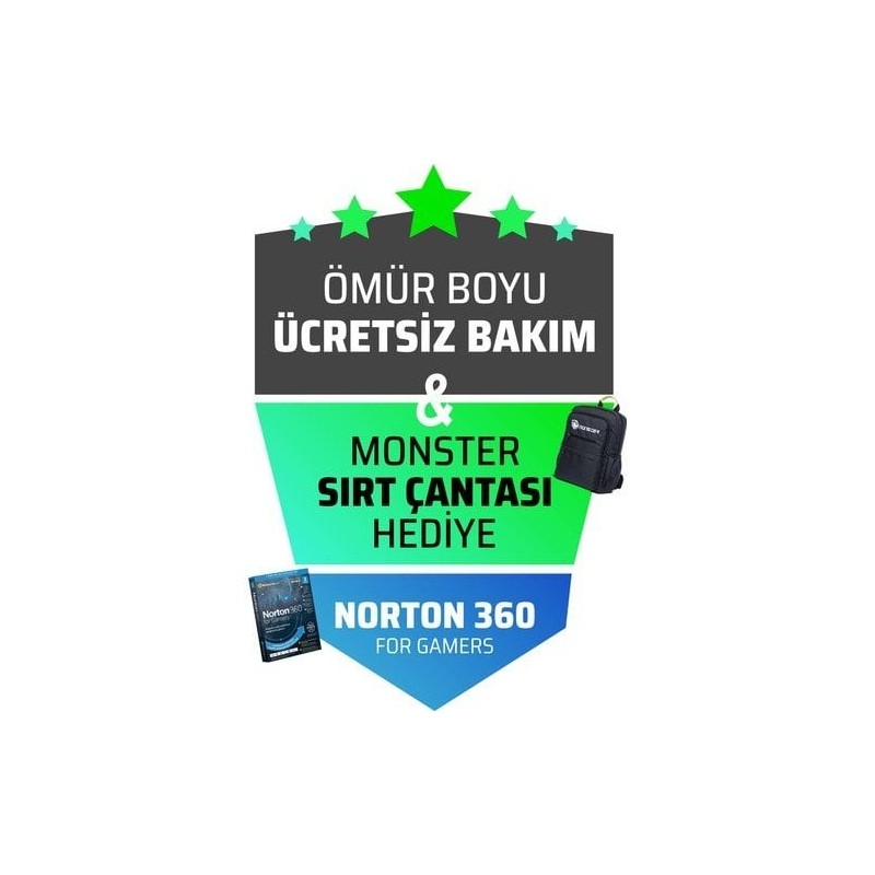 Monster Abra A5 V17.2.3 Ci5-11400H 16Gb 500Ssd 4Gbrtx3050Ti 15,6'' 144Hz Notebook