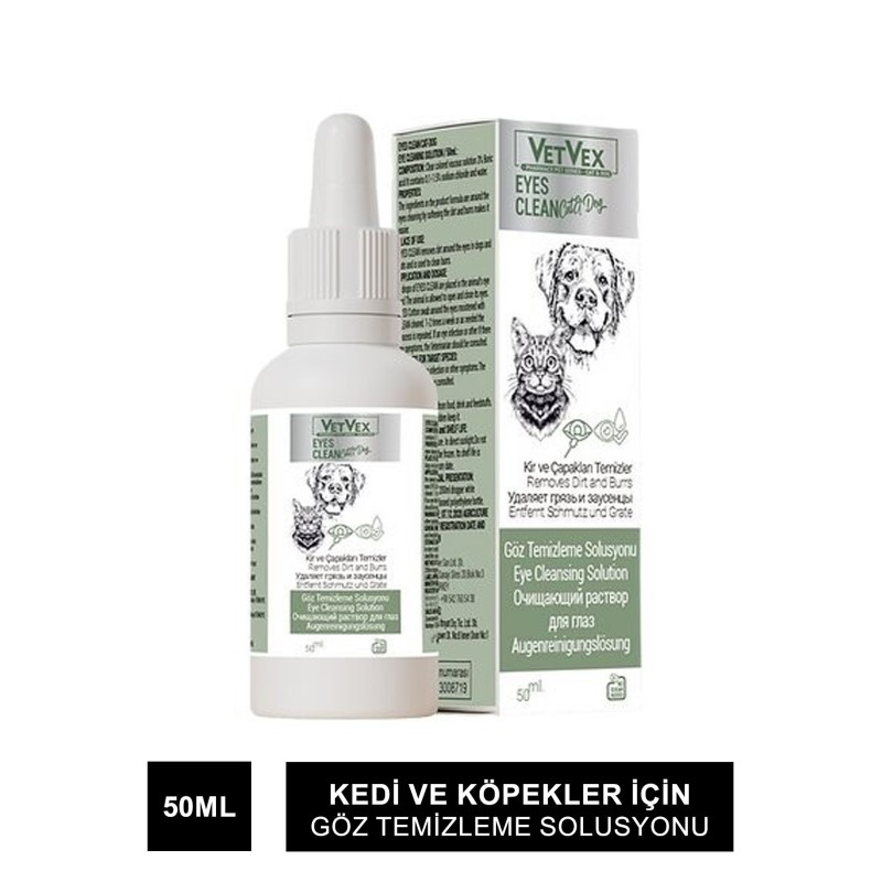 VetVex Eyes Clean Kedi ve Köpek Göz Temizleme Solüsyonu 50 ml