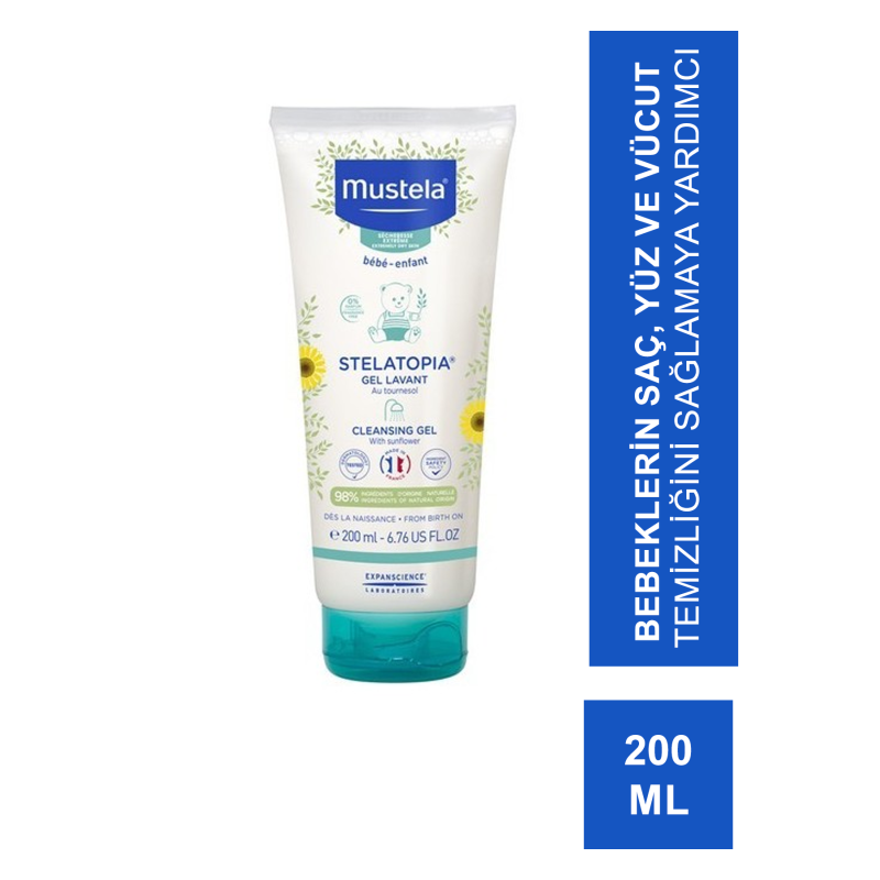 Outlet - Mustela Stelatopia Cleansing Gel Şampuan 200 ml Outlet - Mustela Stelatopia Cleansing Gel Şampuan 200 ml