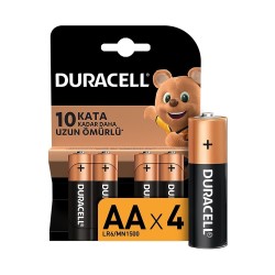 Duracell AA 4'lü Kalem Pil ( LR6/MN1500)