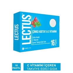 Lectus Çinko Asetat & C Vitamini 16 Pastil