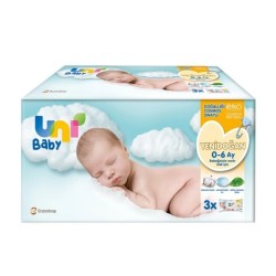 Uni Baby Yenidoğan Islak Pamuk Mendil 3x40'lı Paket