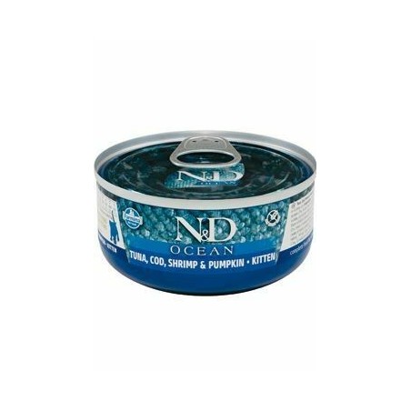 N&D Ocean Ton Balığı, Morina Balığı, Karides&balkabağı Kitten70 gr