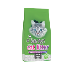 Cute Faces Aloe Vera Kokulu Topaklanan İnce Taneli  Kedi Kumu 10L.
