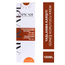 Capicade Güneş Koruyucu Krem Spf 50+ Yaşlanma Karşıtı - Renkli 100 ml