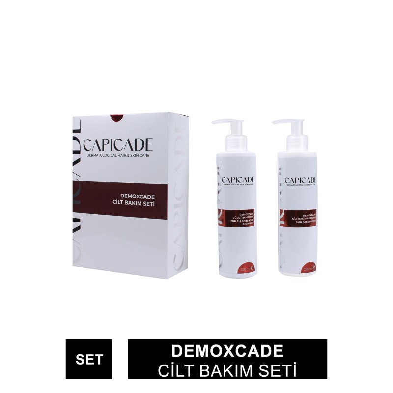 Capicade Demoxcade Cilt Bakım Seti ( Şampuan + Losyon ) 220+220 ml
