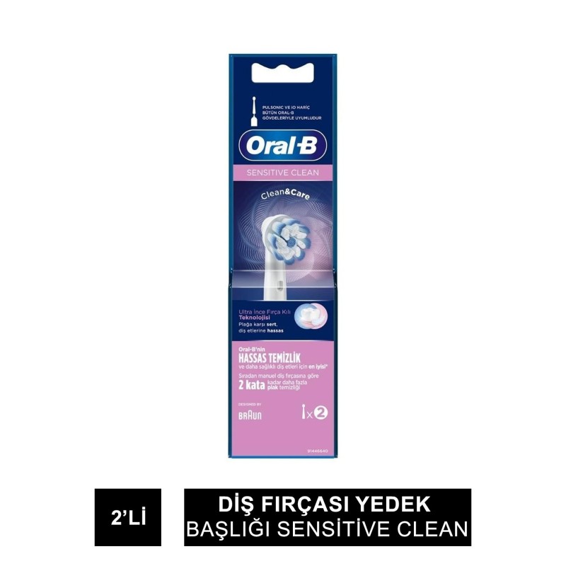 Oral-B Diş Fırçası Yedek Başlığı Sensitive Clean 2'li