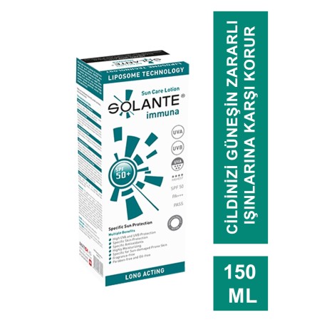 Solante Immuna Spf 50+ Sun Care Lotion 150 ml İmmunolojik Koruma Güneş Losyonu
