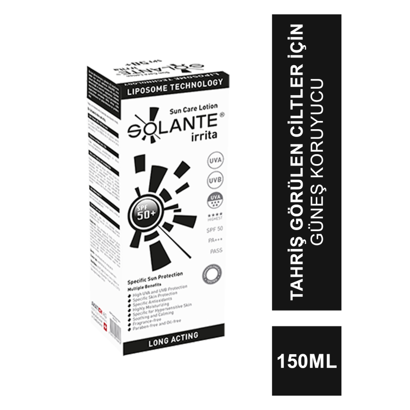 Solante İrrita Lotion Spf 50+ 150 ml  İrriyasyonlu Uygulamalarda Güneş Losyonu