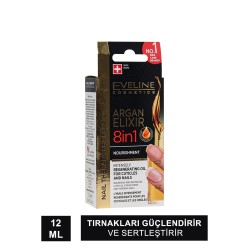 Eveline Argan Elixir 8in1 ( Tırnaklar için Yenileyici Yağ ) 12 ml