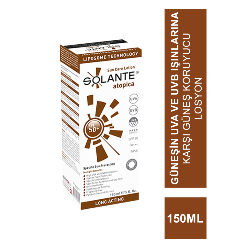 Solante Atopica Spf 50 Lotion 150ml Atopik Dermatitli Ciltler için Güneş Koruyucu Solante Atopica Spf 50 Lotion 150ml Atopik Dermatitli Ciltler için Güneş Koruyucu