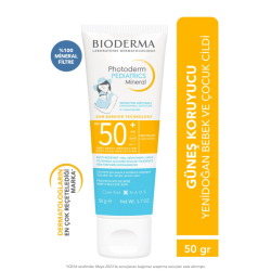 Bioderma Photoderm Pediatrics Yenidoğan Bebek, Çocuk SPF50+ Yüksek Koruma Mineral Güneş Kremi 50 gr