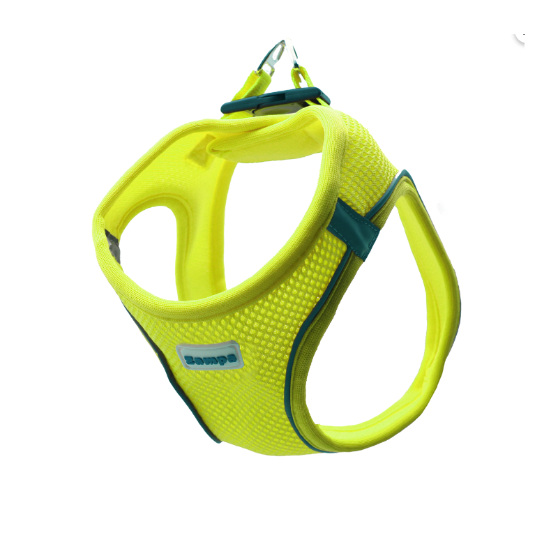 Zampa Air Mesh Kedi Köpek Göğüs Tasma L  Neon