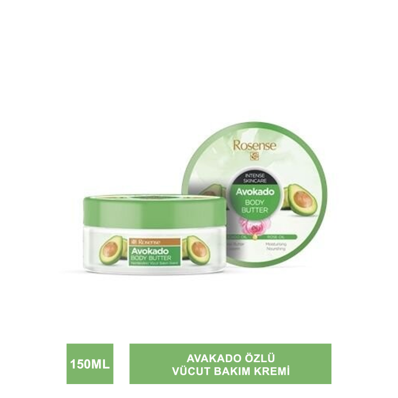 Rosense Avokado Body Butter ( Nemlendirici Vücut Bakım Kremi ) 150 ml