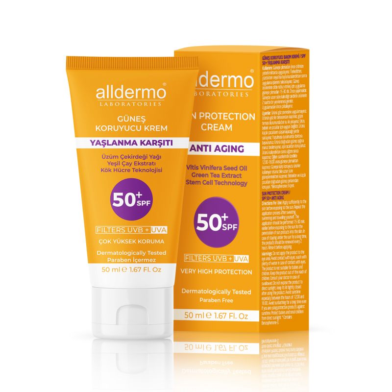 Alldermo Yaşlanma Karşıtı Güneş Koruyucu Krem SPF 50+ 50 ml