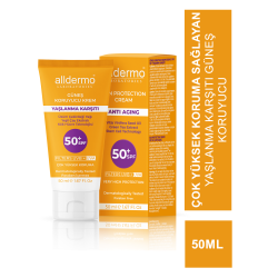 Alldermo Yaşlanma Karşıtı Güneş Koruyucu Krem SPF 50+ 50 ml