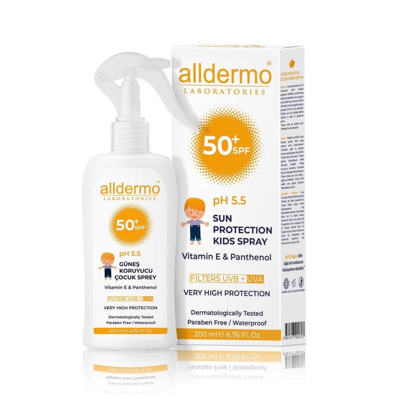 Alldermo Güneş Koruyucu Sprey Çocuk SPF 50+ 200 ml
