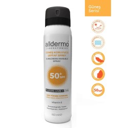Alldermo Güneş Koruyucu Şeffaf Sprey SPF50+ 150 ml