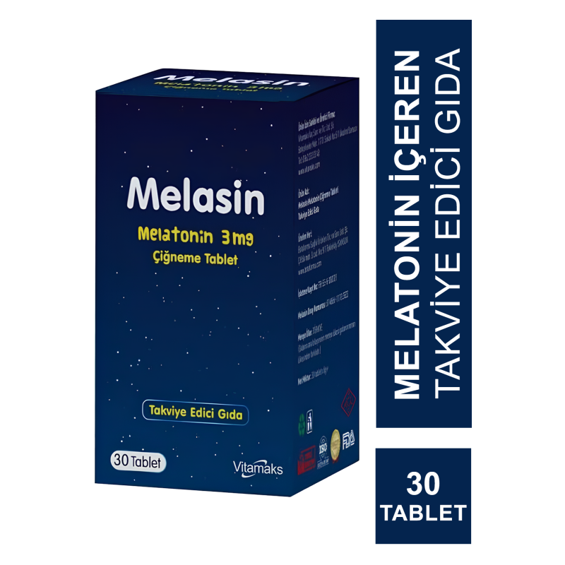 Vitamaks Melasin Melatonin 3 mg Çiğneme 30 Tablet